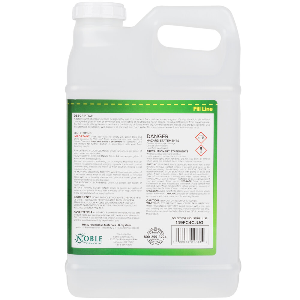 Noble Chemical Step and Shine Concentrated Floor Cleaner Kit