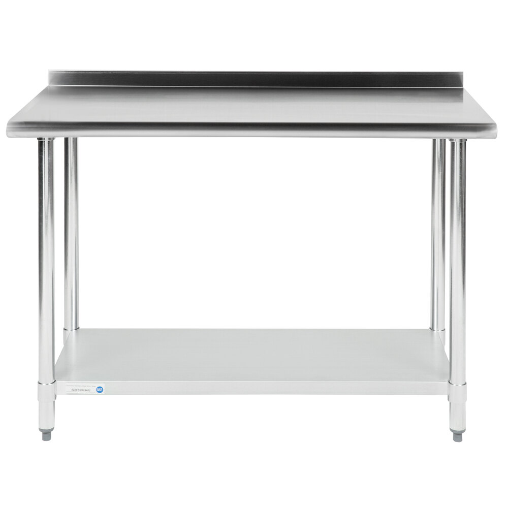 Steelton 24" x 48" 18 Gauge 430 Stainless Steel Work Table with