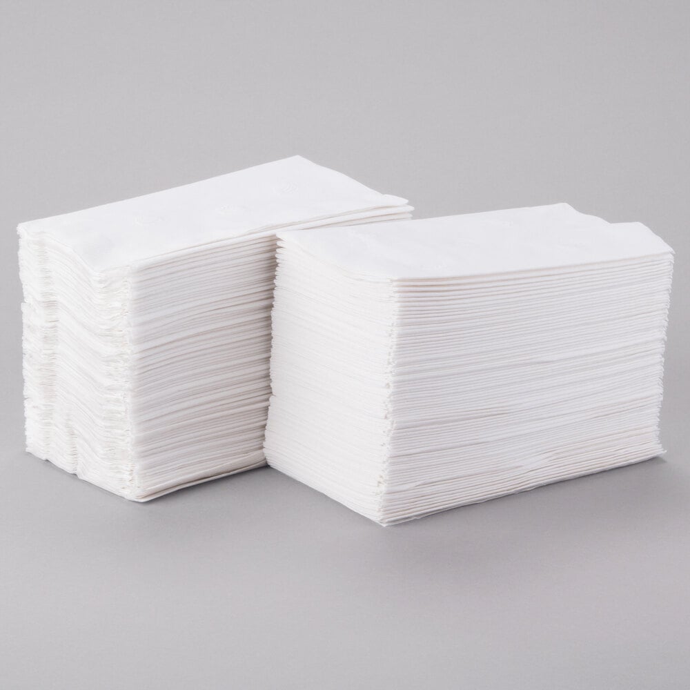 Response 2Ply 15" x 16 1/4" EcoFriendly White Dinner Napkin 3000/Case