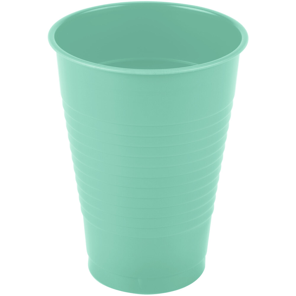 Creative Converting 318882 12 oz. Fresh Mint Green Plastic Cup 240/Case