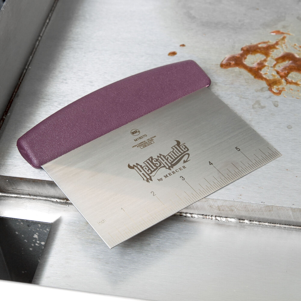 Mercer Culinary M18370 Hell's Handle High Heat 6" x 3 1/2" Bench Scraper