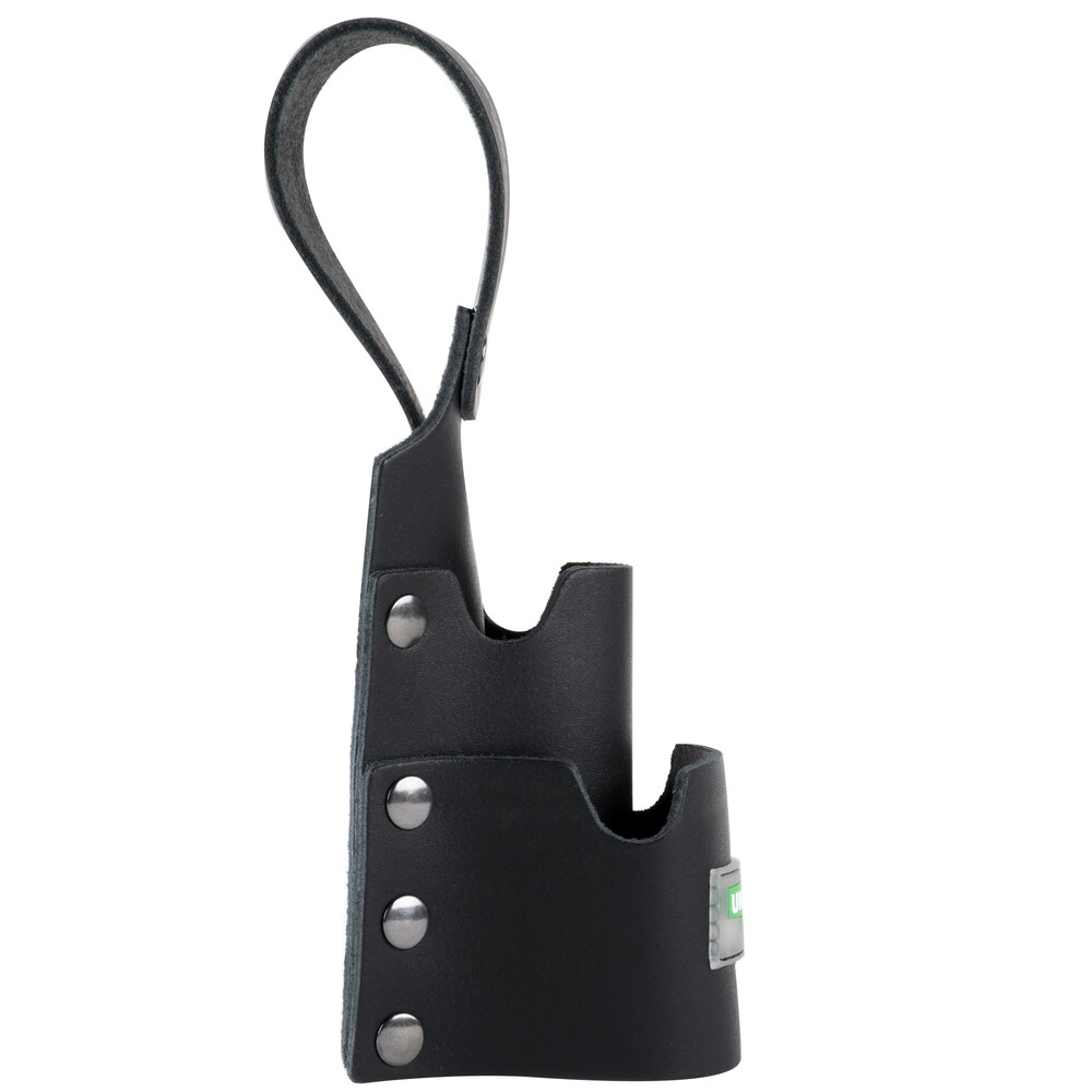 Unger BSDHR ErgoTec 5" x 3" Black Leather Double Squeegee Holster