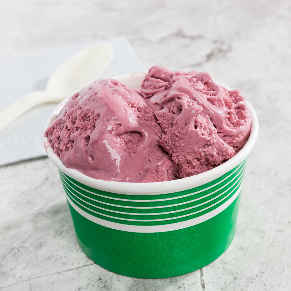 Choice 8 oz. Green Paper Frozen Yogurt Cup 50/Pack