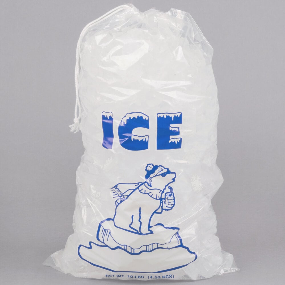 large bags of ice