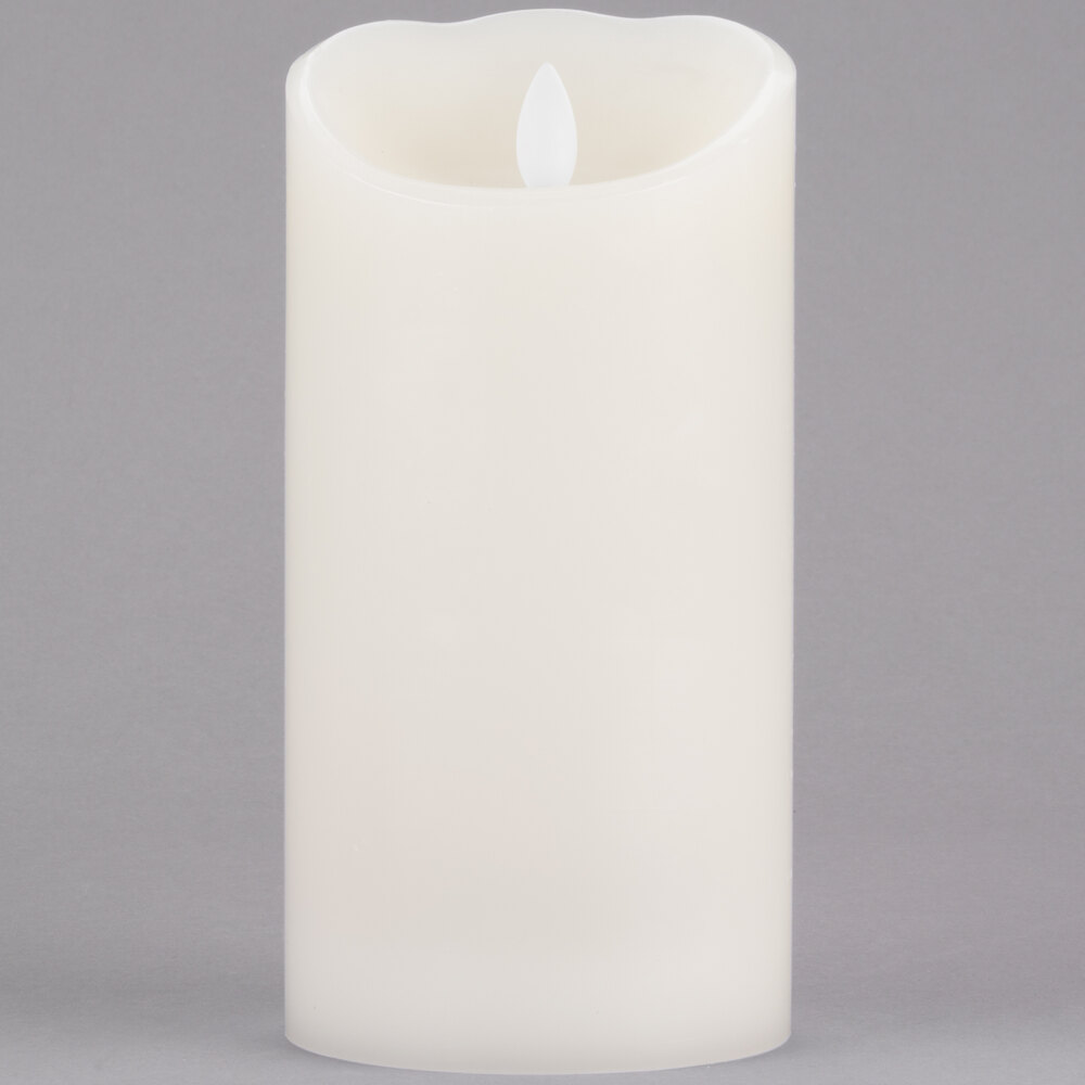 Sterno 60152 Mirage 7 1/2" Cream Programmable Flameless Flickering LED