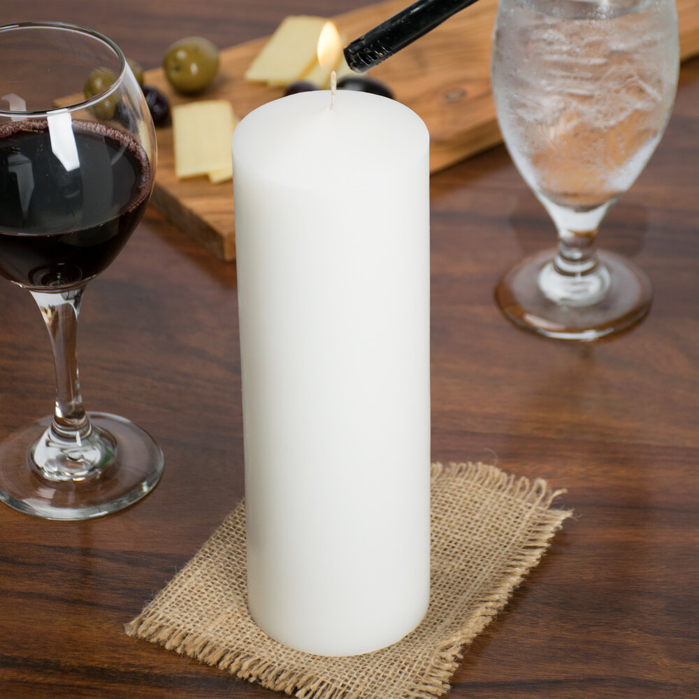 Sterno Products 40174 9 12 White Wax Pillar Can