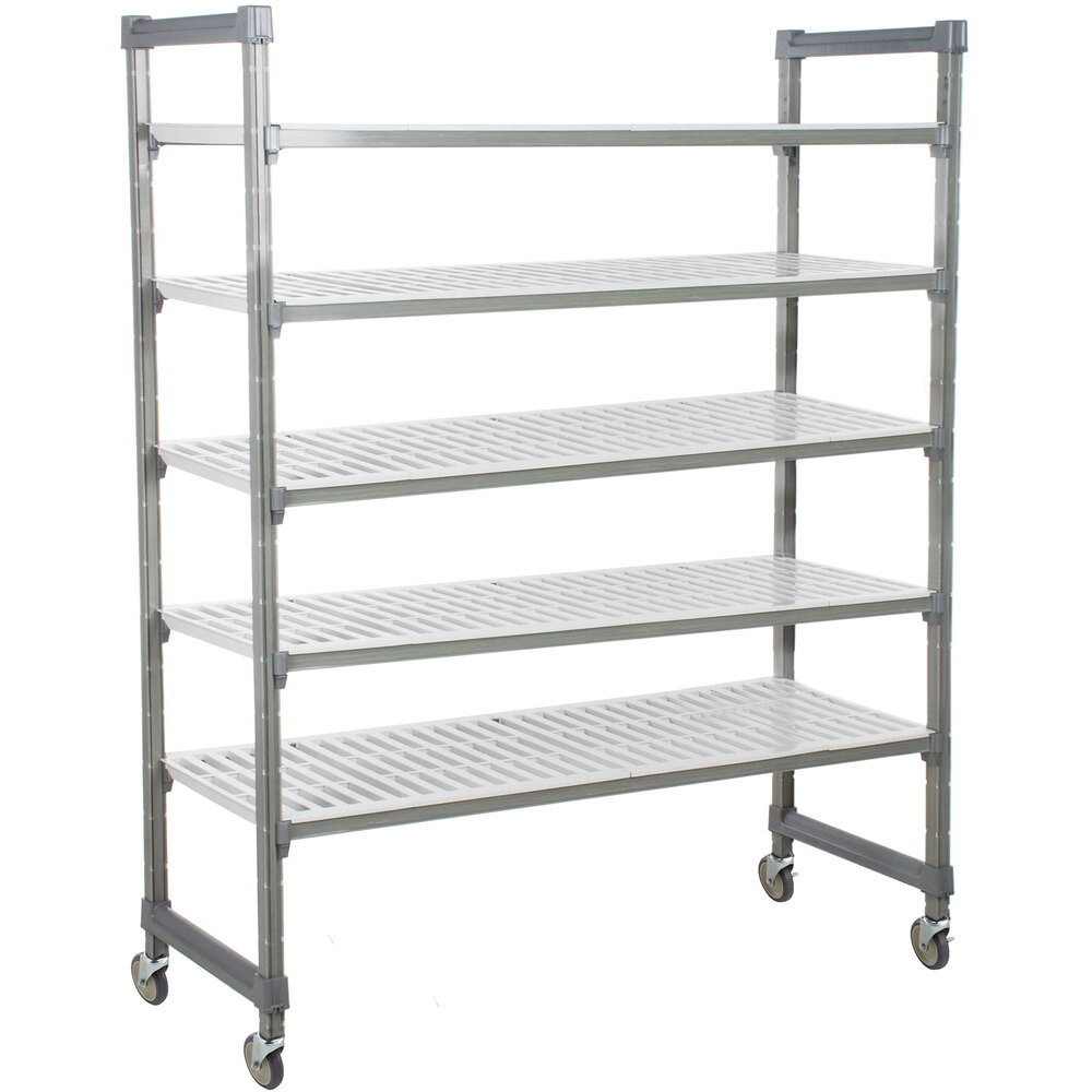 Cambro EMU244870V5580 Camshelving Elements Mobile Shelving Unit with 5 ...