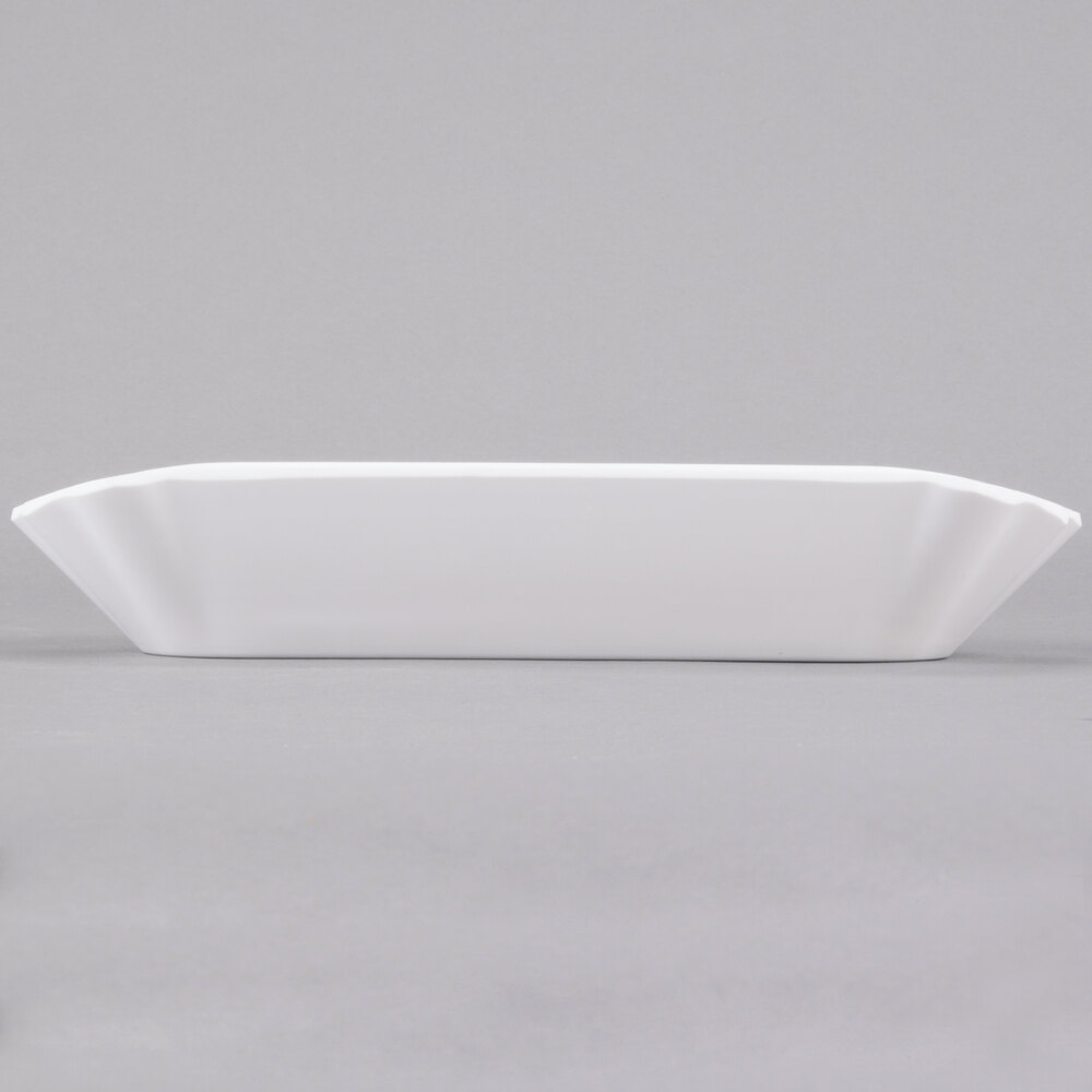 American Metalcraft MPHD Endurance 8 1/8" x 3" x 1 1/2" Melamine Hot Dog Tray