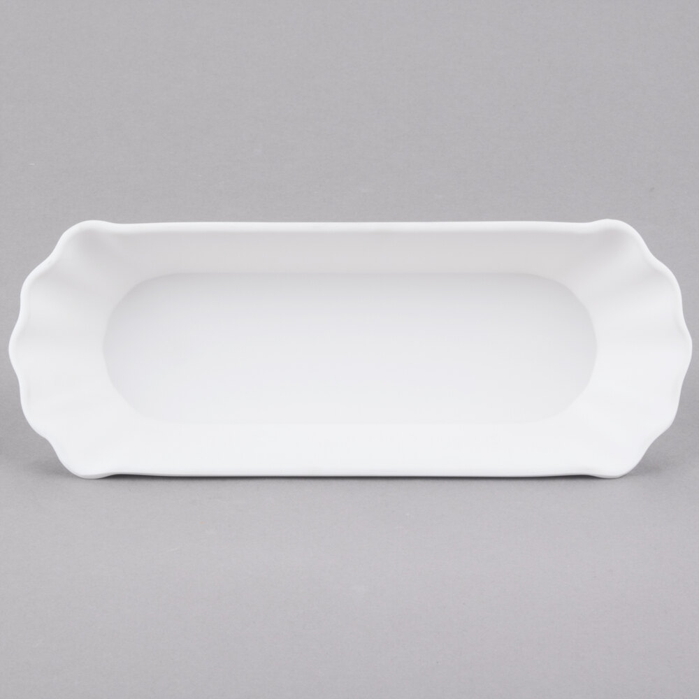 American Metalcraft MPHD Endurance 8 1/8" x 3" x 1 1/2" Melamine Hot Dog Tray