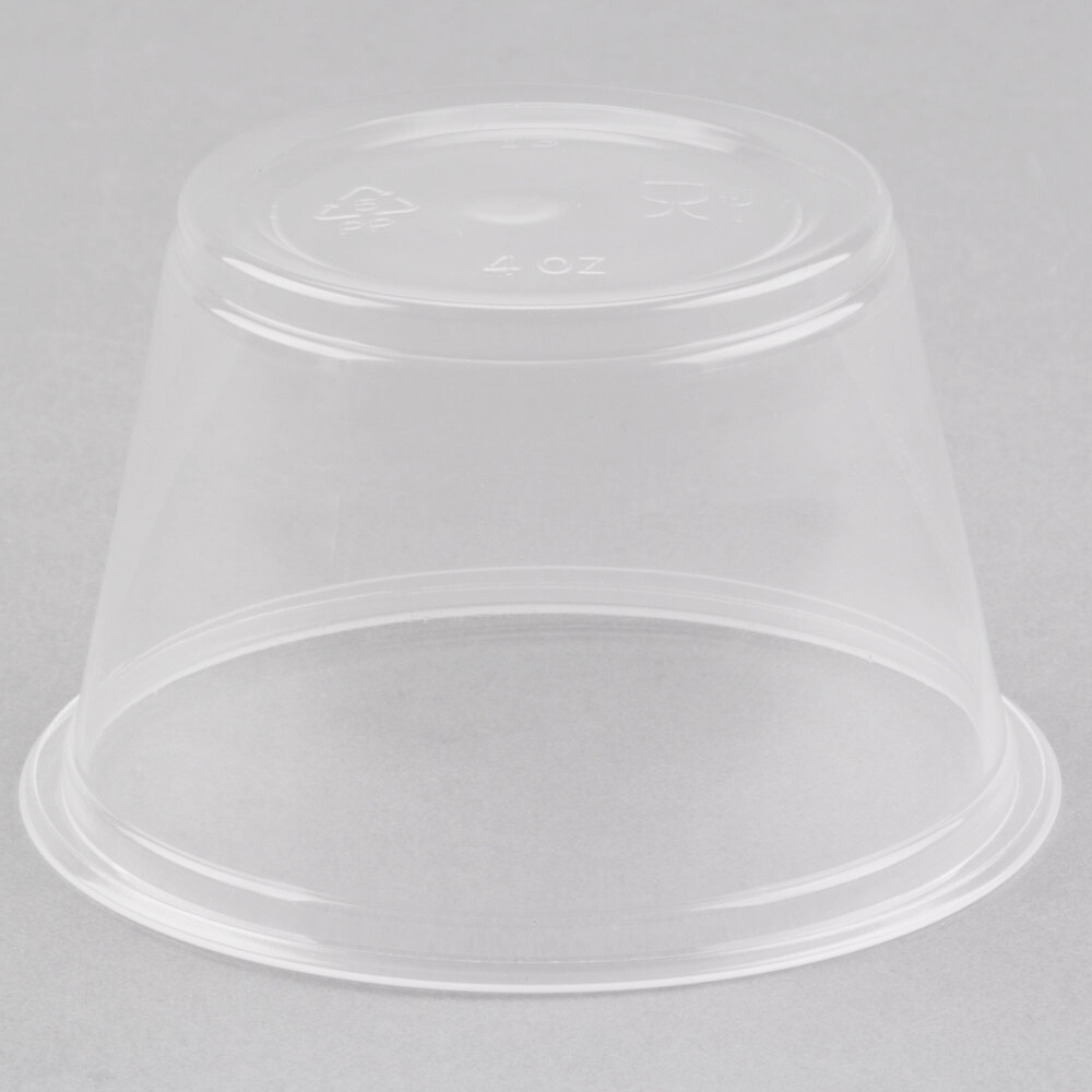 Choice 4 oz. Clear Plastic Souffle Cup / Portion Cup 2500/Case