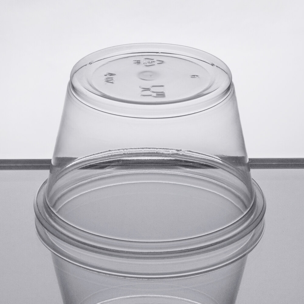 4 oz. Clear Plastic Souffle Cup / Portion Cup 2500/Case