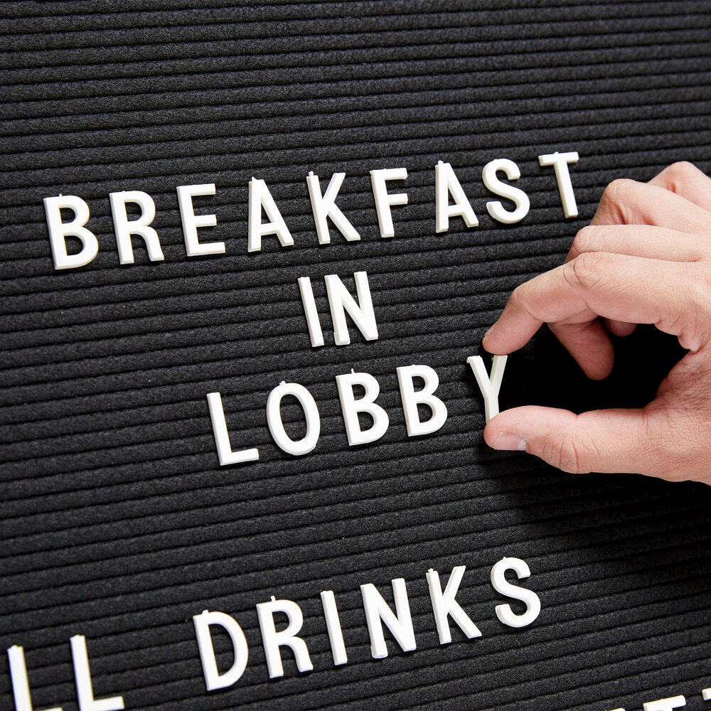 Aarco AOFD3024L 30" x 24" Black Felt Open Face Vertical Indoor Message