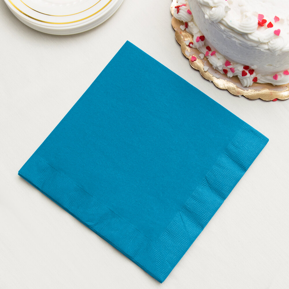 Turquoise Blue 3Ply Dinner Napkin, Paper Creative Converting 593131B
