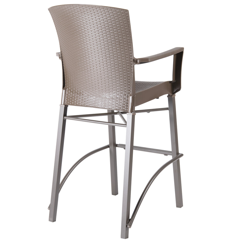 Grosfillex 48260037 Havana Espresso Aluminum Indoor / Outdoor Bar