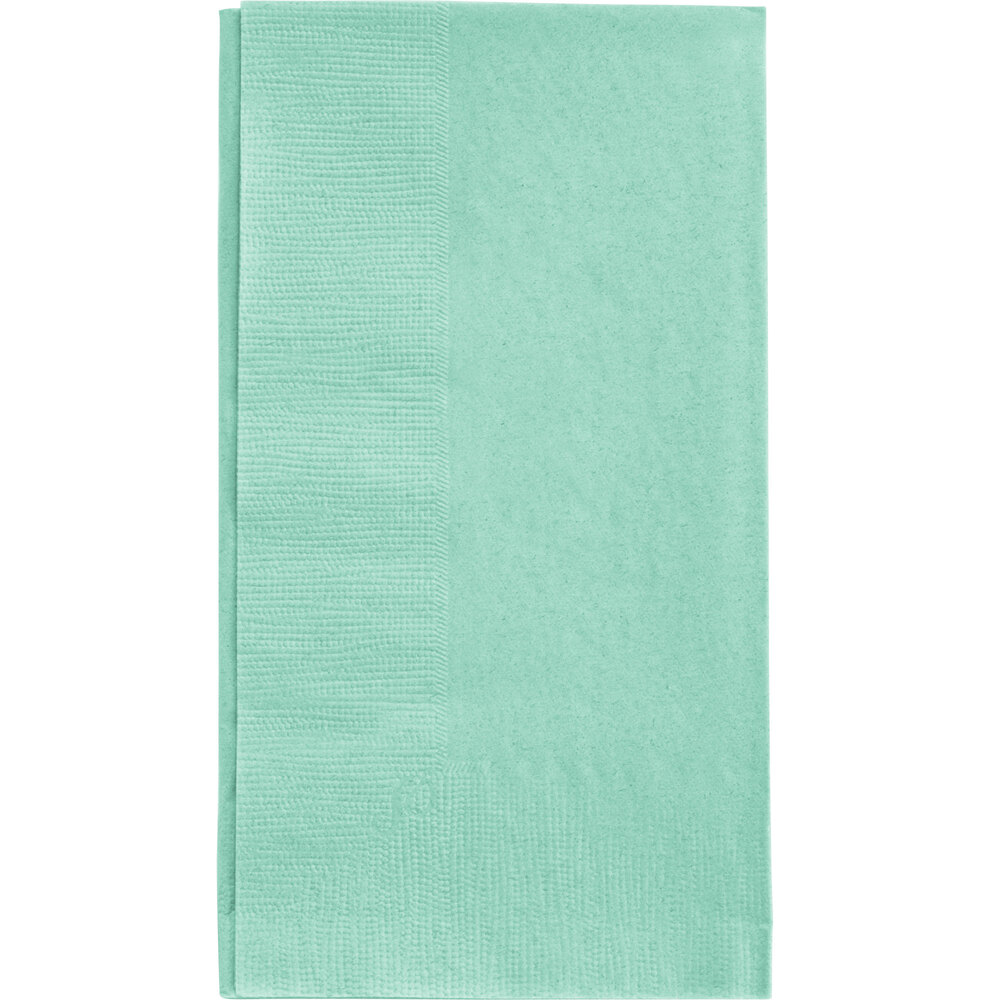 Fresh Mint Green Paper Dinner Napkin, 2Ply Creative Converting 318899 50/Pack