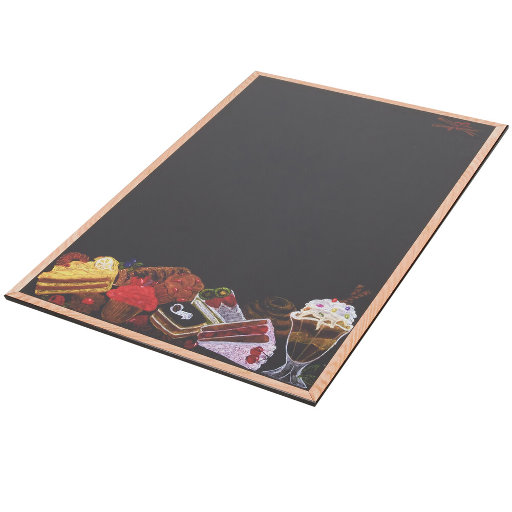 24" x 36" Black Marker Board with Dessert Graphic RMF2436DES