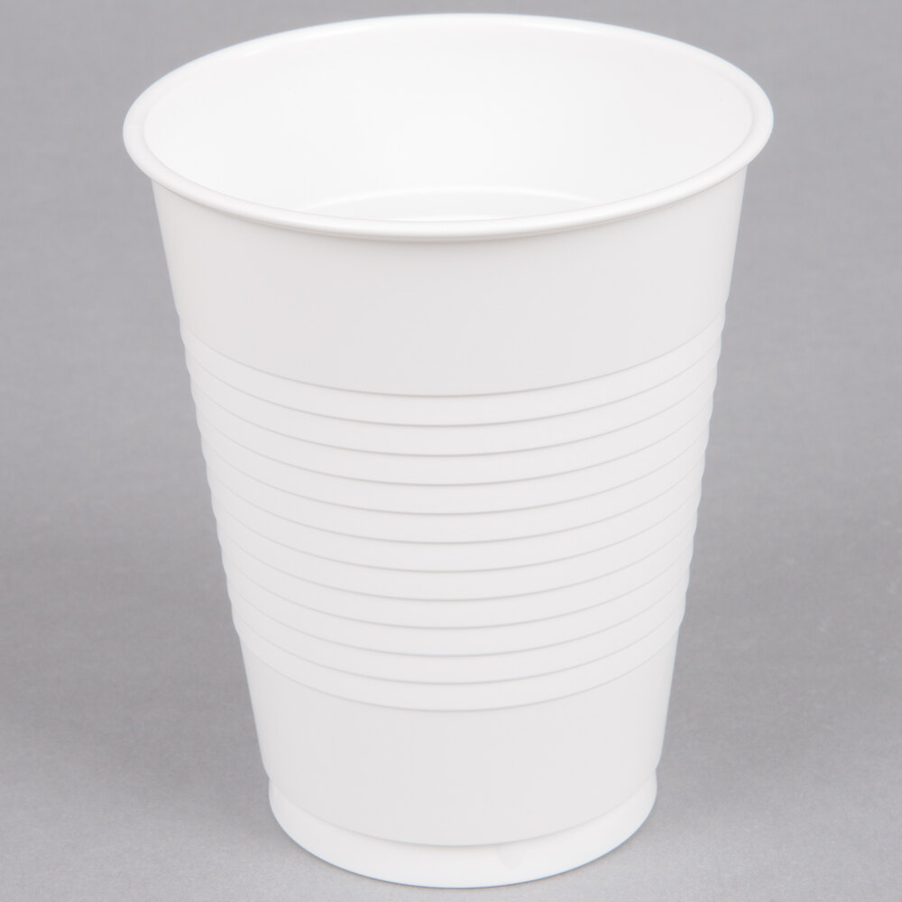 Creative Converting 28000081B 16 oz. White Plastic Cup 50/Pack
