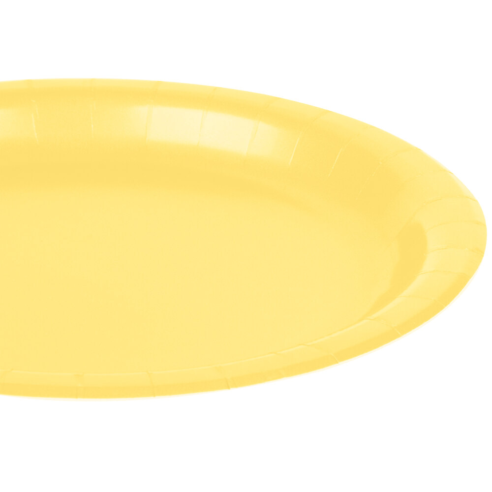 Creative Converting 79102B 7" Mimosa Yellow Paper Plate 24/Pack