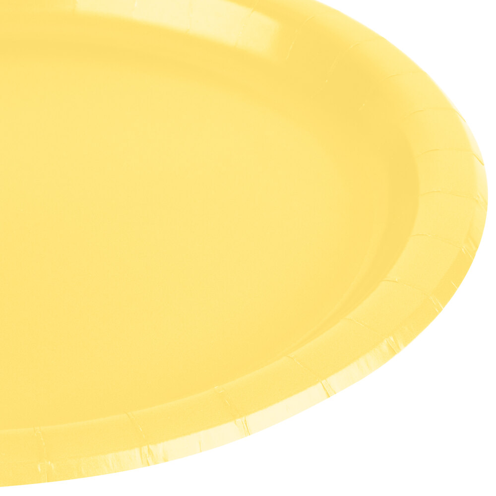 Creative Converting 47102B 9" Mimosa Yellow Paper Plate 24/Pack