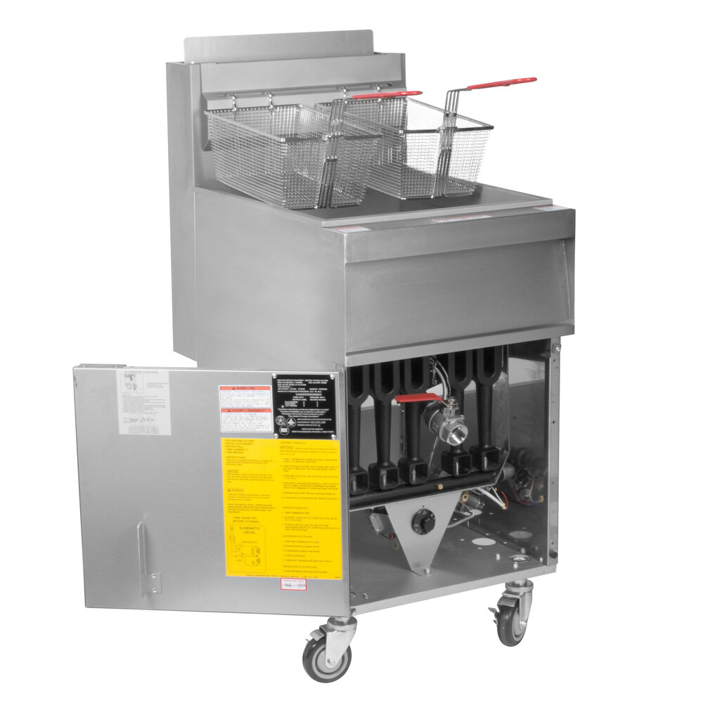 Vulcan 1GR65M2 6570 lb. Liquid Propane Floor Fryer 150,000 BTU