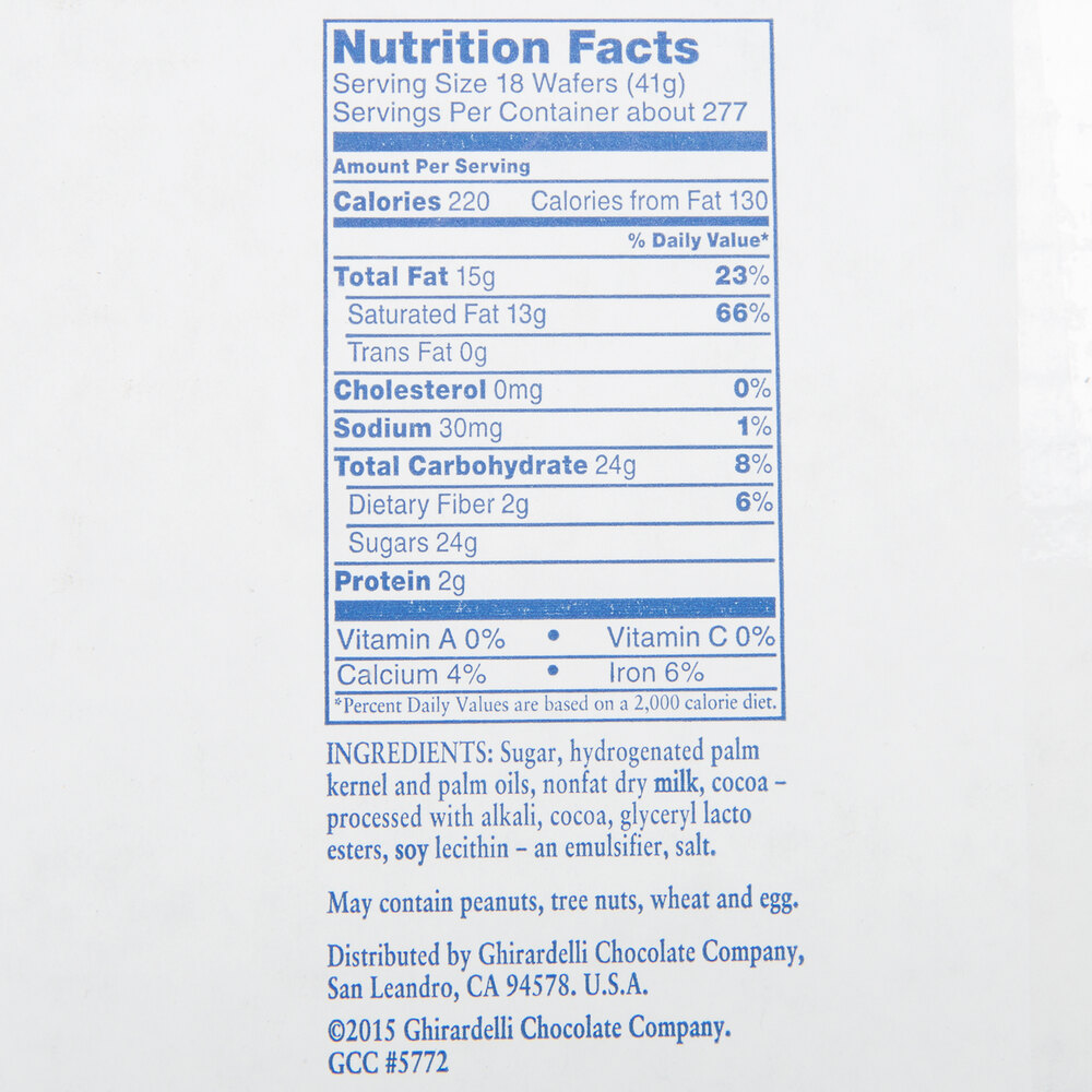 Ghirardelli 25 lb. Dark Chocolate Coating Wafers