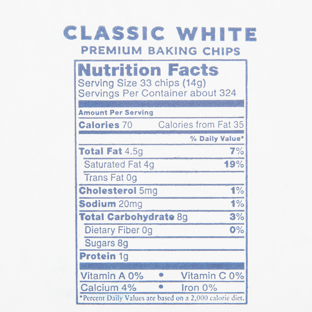 Ghirardelli 10 lb. Classic White Chocolate 1M Baking Chips