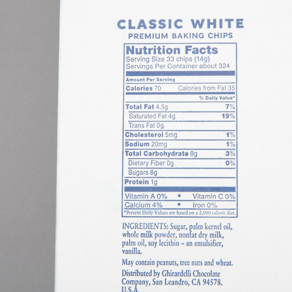 White Chocolate Powder Ingredients