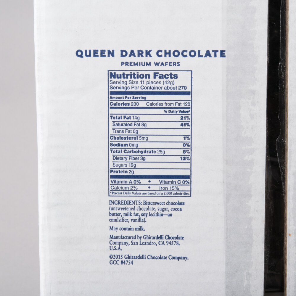 Ghirardelli 5 lb. Queen Dark Chocolate Wafers