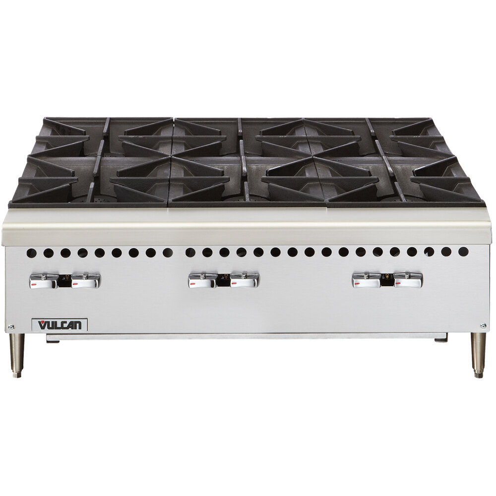 Vulcan VCRH361 Natural Gas 36" 6 Burner Countertop Range / Hot Plate