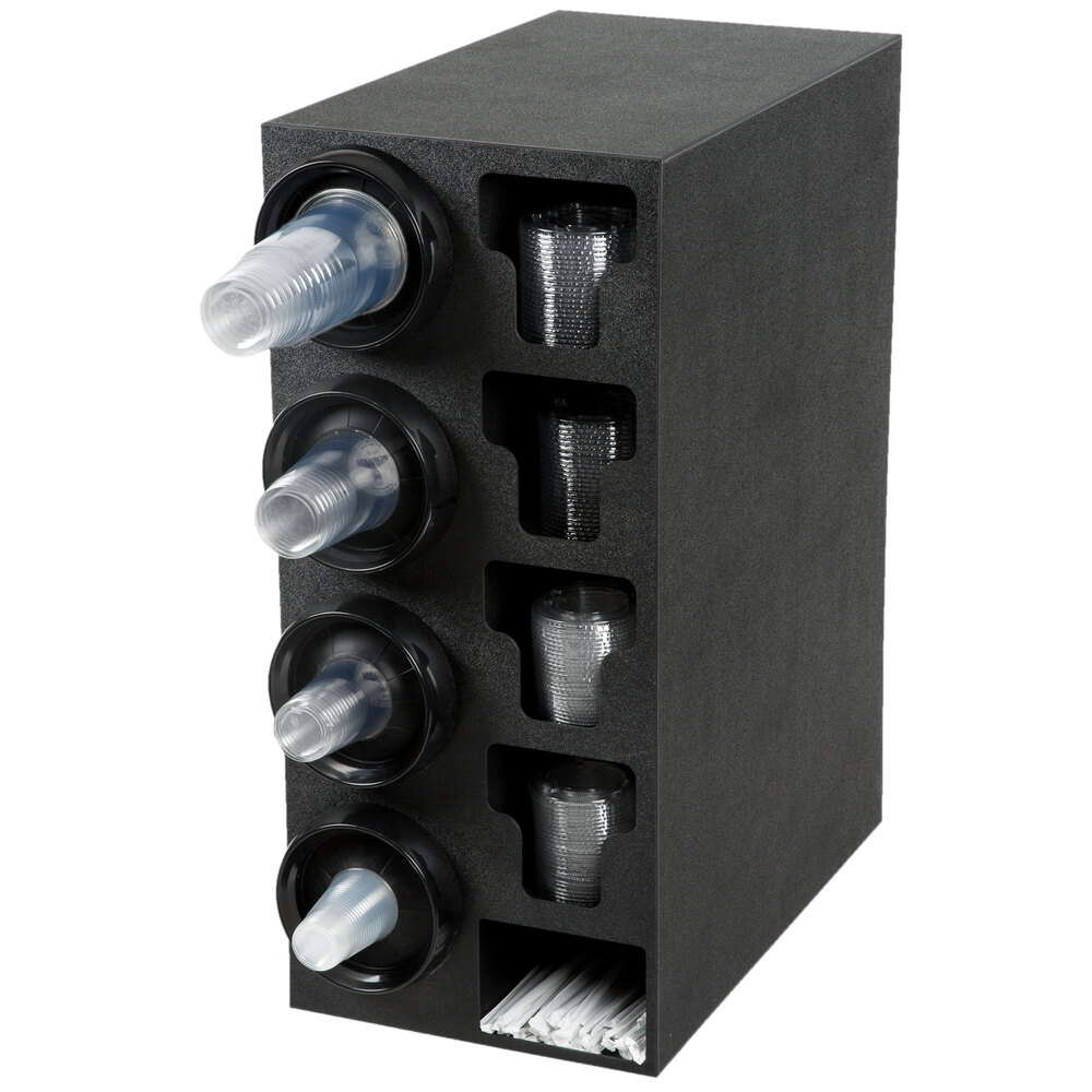 Vollrath G58807 8 44 oz. Countertop 4 Slot Black Adjustable Cup