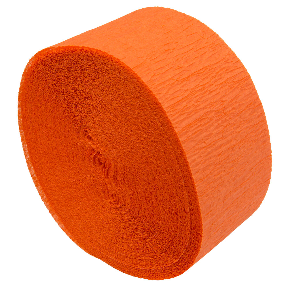 Creative Converting 078560 81' Sunkissed Orange Streamer Paper 12/Case
