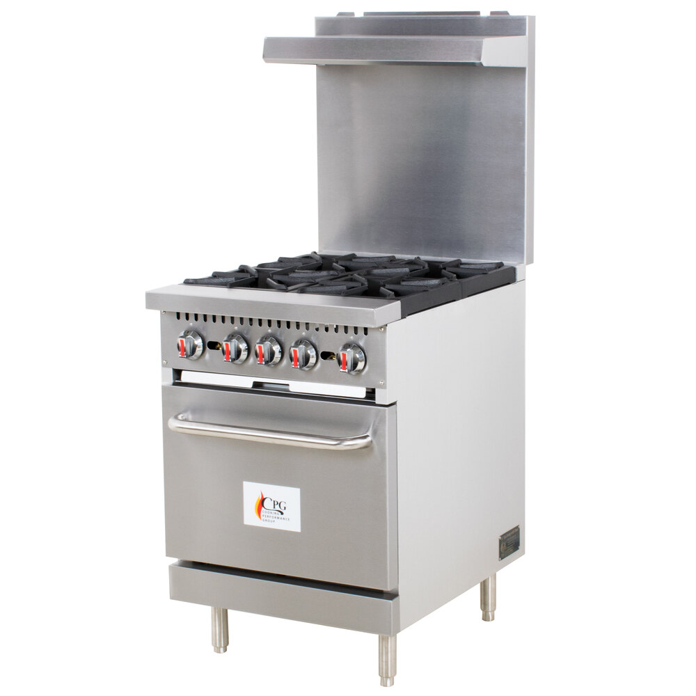 Cooking Performance Group S24N Natural Gas 4 Burner 24" Range with