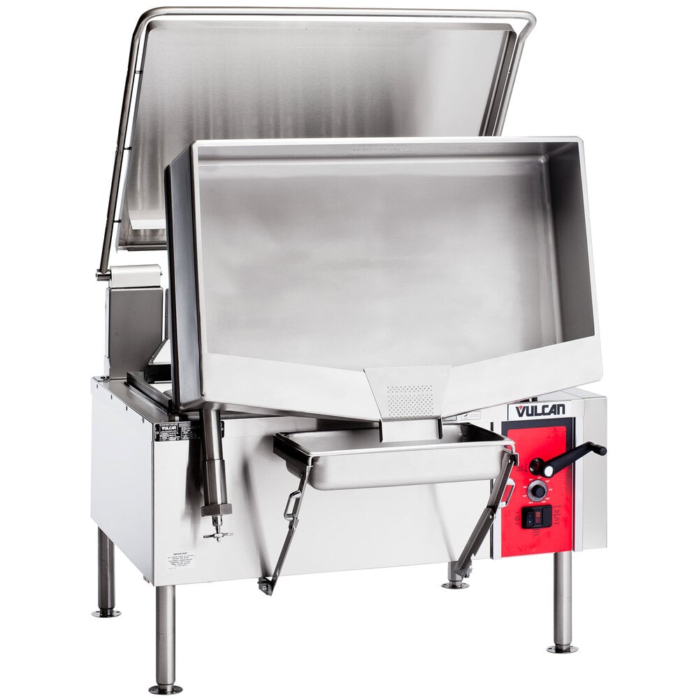 Vulcan VE40 40 Gallon Manual Tilt Braising Pan / Tilt Skillet - 208V, 3 ...