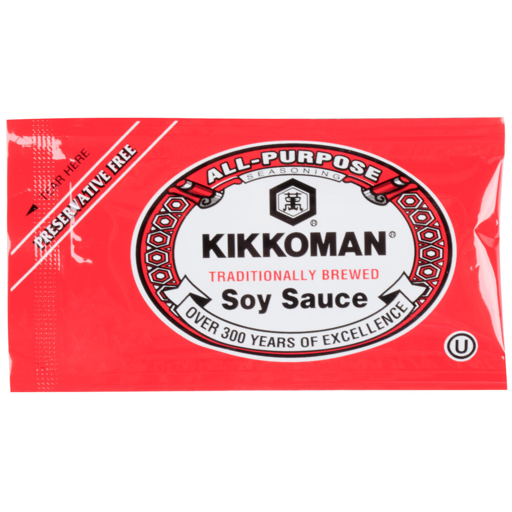 Kikkoman 6 mL Preservative Free Soy Sauce Packets 200/Case