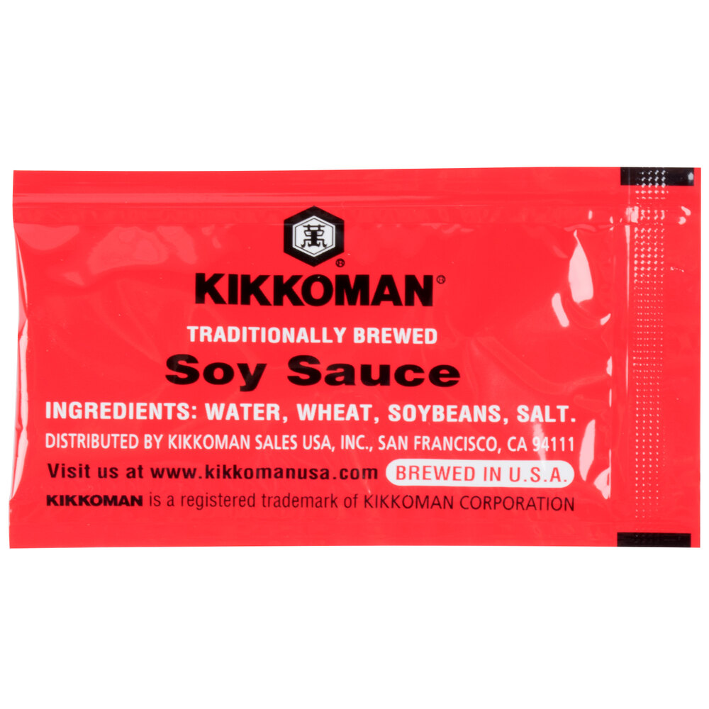 Kikkoman 6 mL Preservative Free Soy Sauce Packets 200/Case