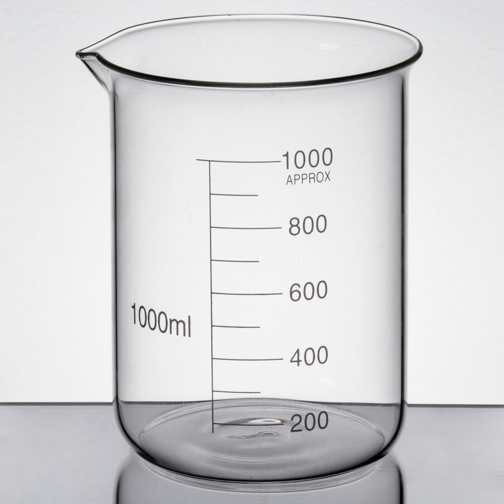 Libbey 56807 Chemistry Bar 34 oz. (1000 mL) Beaker Glass - 4/Case