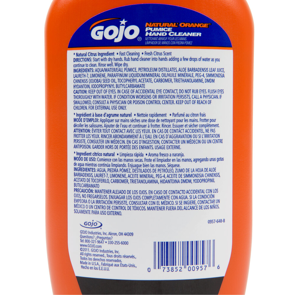 Gojo® 0957 12 14 Oz Natural Orange Pumice Hand Cleaner 4105