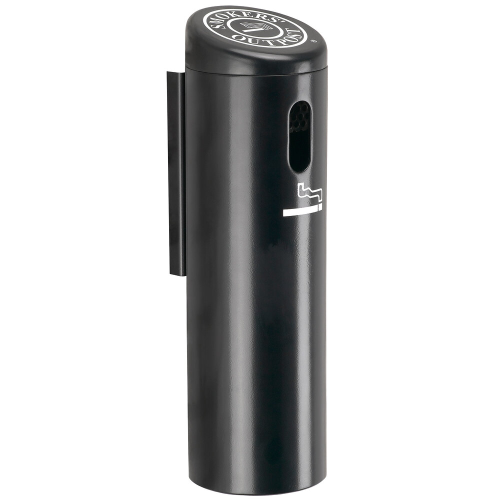 Commercial Zone 711201 Black Wall Mounted Smokers' Outpost Cigarette