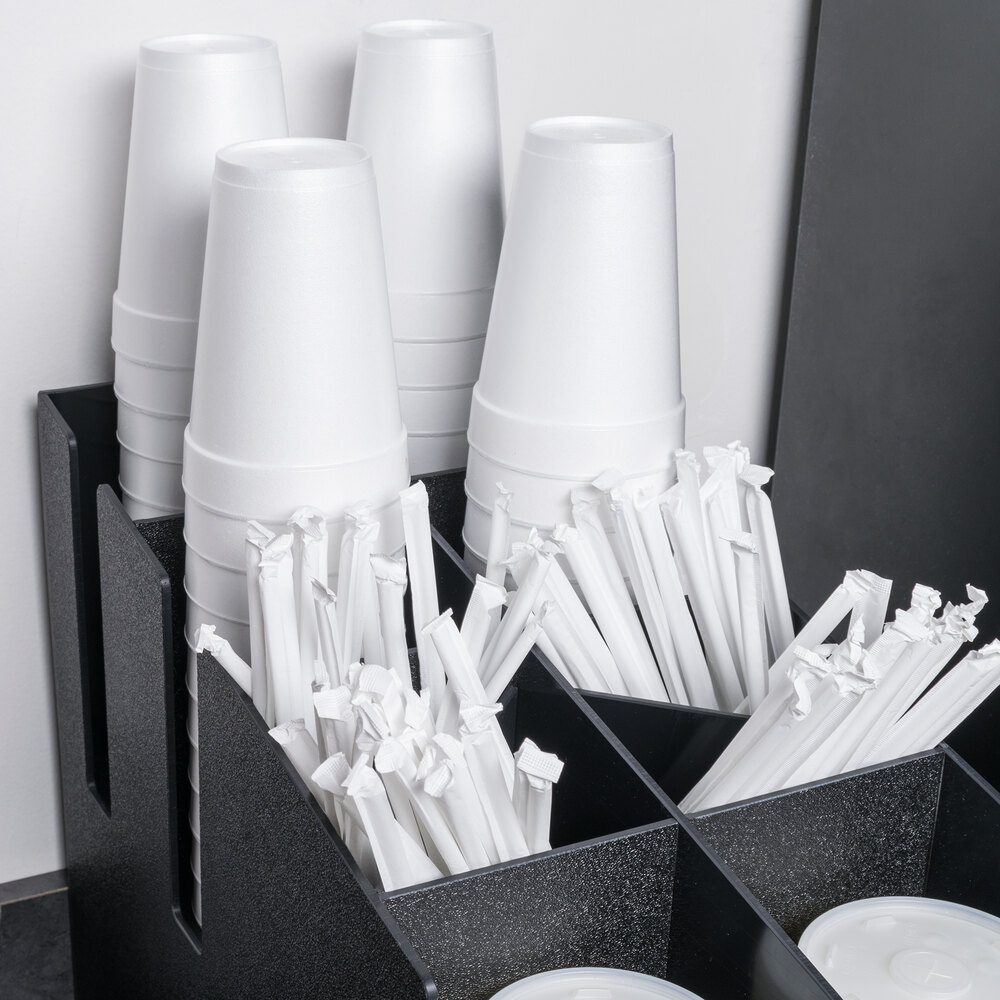 Vollrath CTNCLS06 Countertop Napkin, Cup, Lid, and Wrapped Straw