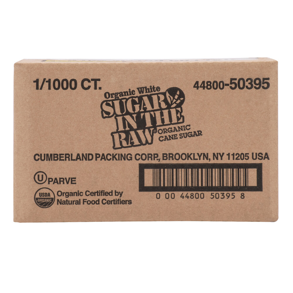 Sugar In The Raw Organic White Sugar 3.5 Gram Packet 1000/Case