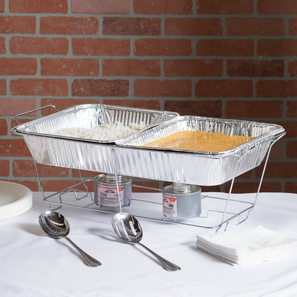 18 Piece Full Size Disposable Buffet Serving Set / Chafer Dish Kit