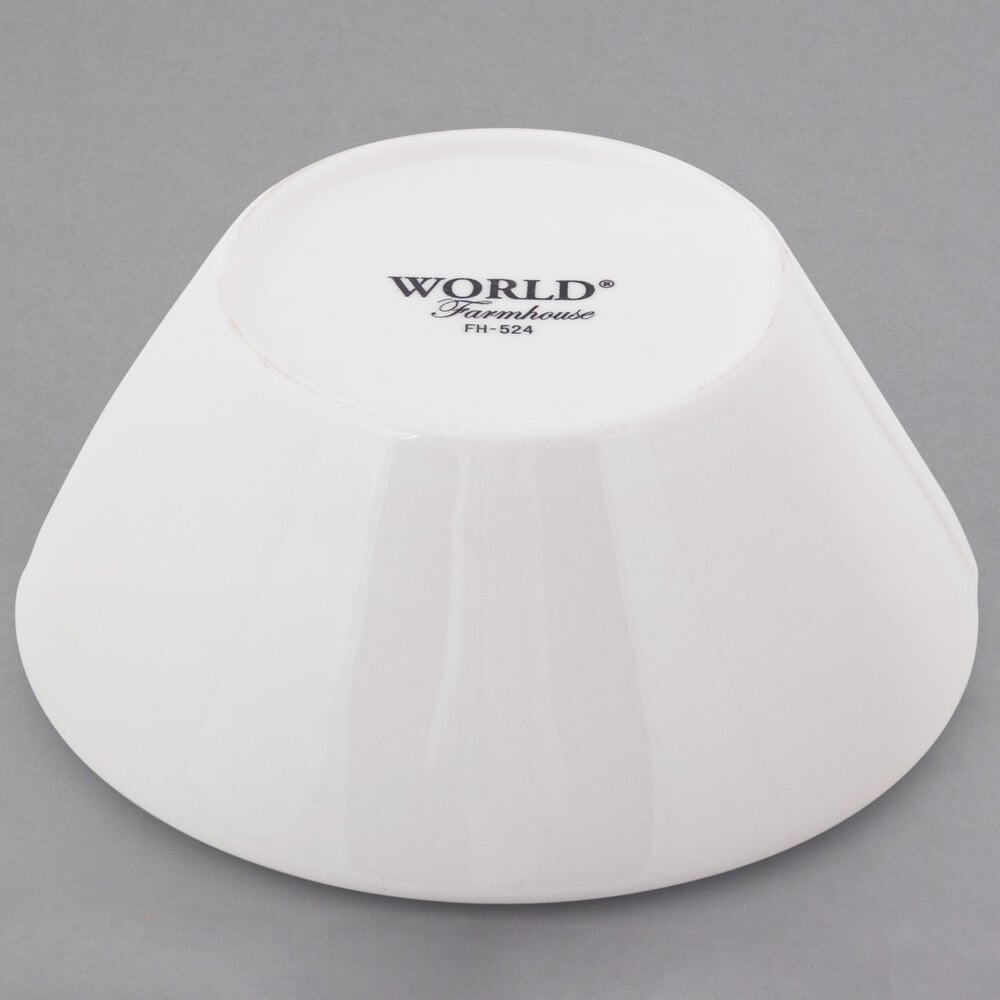 World Tableware FH524 Farmhouse 30 oz. Round Ivory (American White