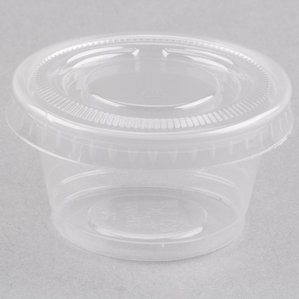 Choice 0.75 oz. Clear Plastic Souffle Cup / Portion Cup - 100/Pack