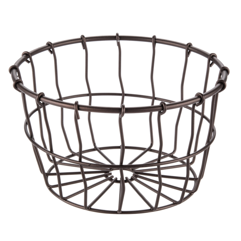 American Metalcraft Wbbm Bronze Round Wire Basket - 7