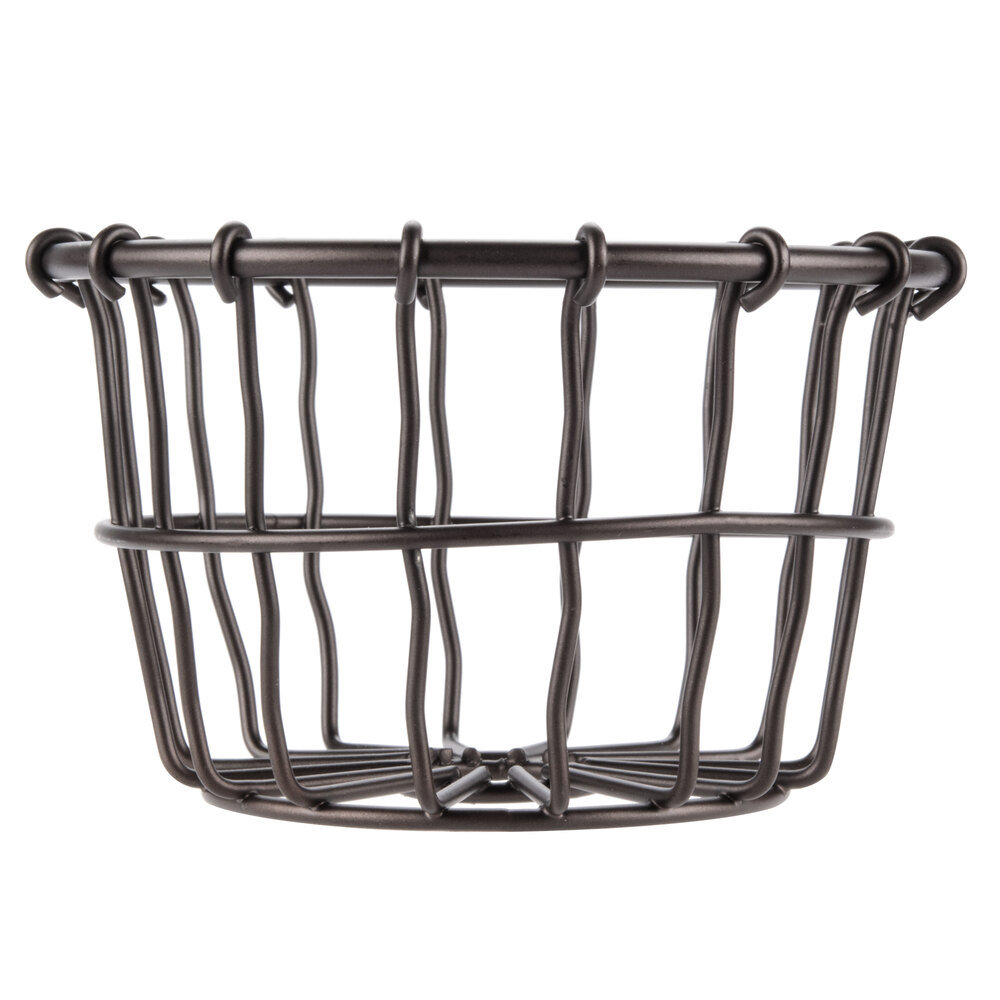 American Metalcraft WBBS Bronze Round Wire Basket - 5