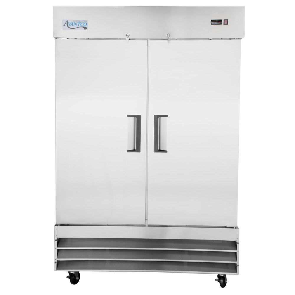 Avantco 2-door bottom mounted reach-in refrigerator