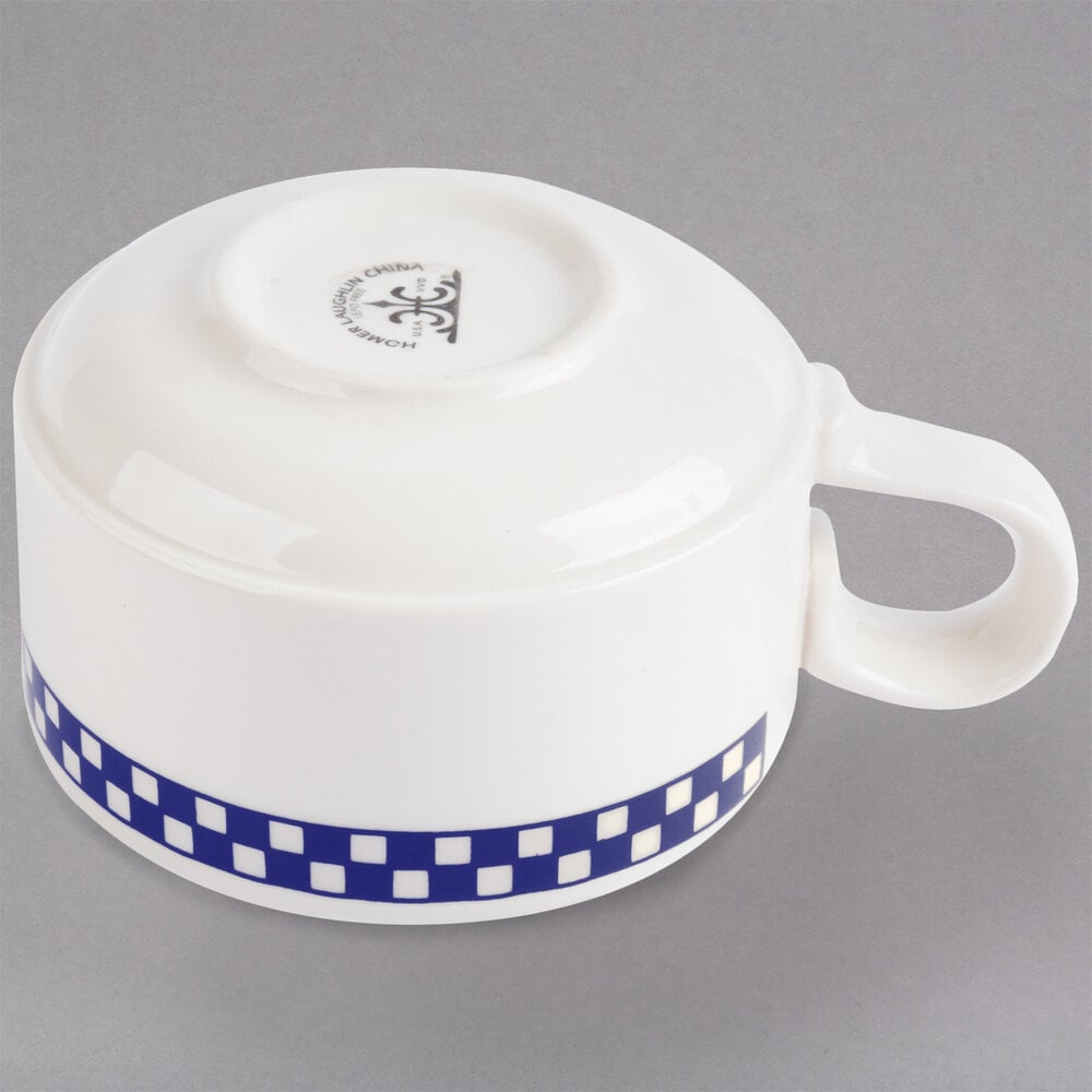 Homer Laughlin by Steelite International 1141790 Cobalt Checkers 13 oz