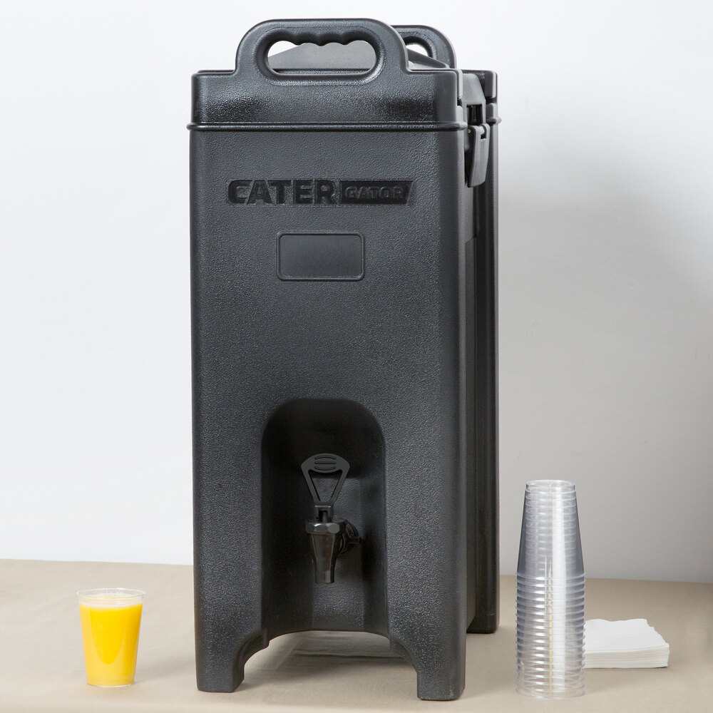 CaterGator 5 Gallon Black Insulated Beverage Dispenser