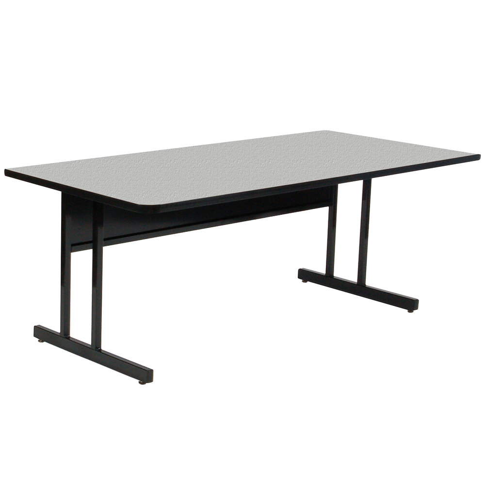 Correll Computer Tables Desk Bases Webstaurant Correll Cs3072m Econoline 30 Inch X 72 Rectangular Gray Granite Melamine Top Keyboard Height Computer