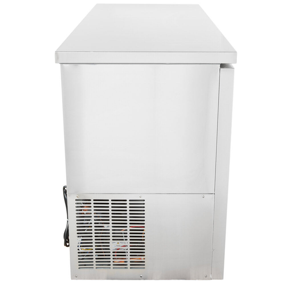 Avantco UBB60HCS 60" Stainless Steel Counter Height Narrow Solid Door Back Bar Refrigerator